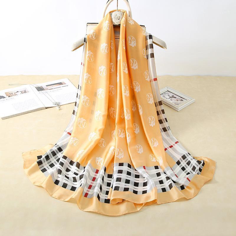 Scarves 2021 Summer Silk Scarf Women Print Flower,Birds,leaf,chains, 100% Natural Wraps Shawls And 180*90cm Hijabs, Blue;gray
Scarves 2021 Summer Silk Scarf Women Print Flower,Birds,leaf,chains, 100% Natural Wraps Shawls And 180*90cm Hijabs, Blue;gray