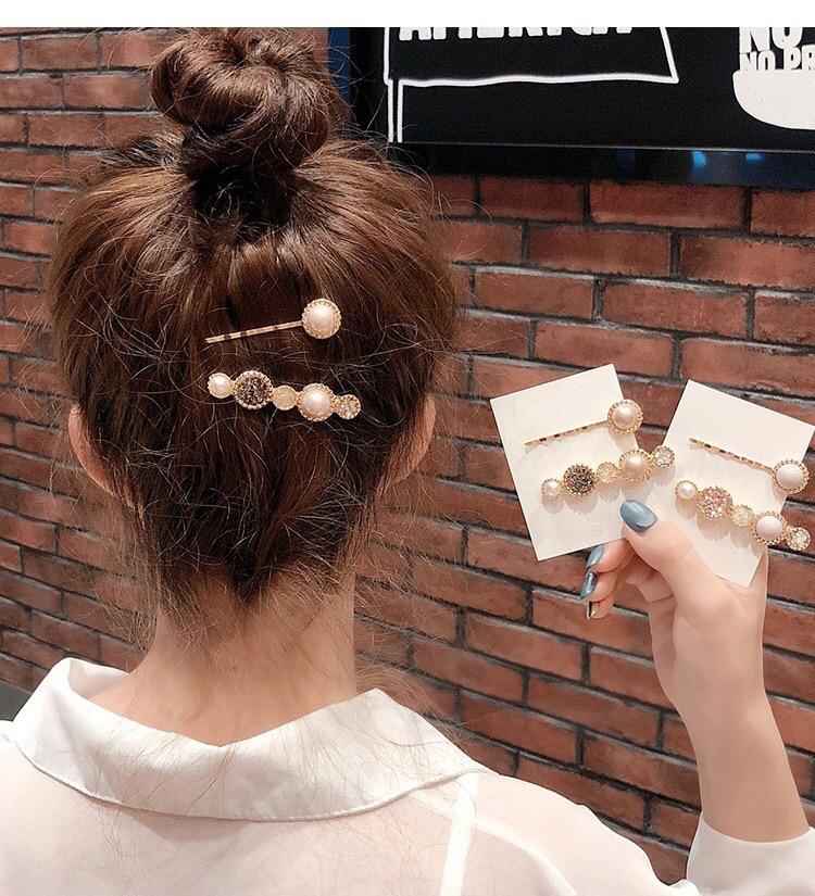 Hair Clips & Barrettes Pearl Rhinestone Clip Back Of The Head Word Hairpin Girl Simple Crystal Side Accessories, Golden;silver
Hair Clips & Barrettes Pearl Rhinestone Clip Back Of The Head Word Hairpin Girl Simple Crystal Side Accessories, Golden;silver