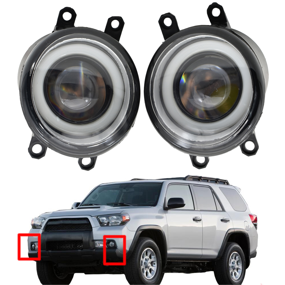 for Toyota 4Runner 4 Runner 2010-2013 fog light headlight high quality pair LED Lens Lamp Styling Angel Eye