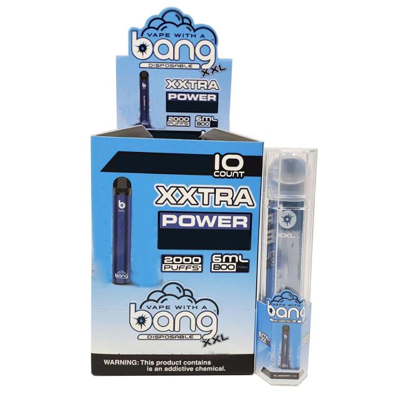Bang xxl Disposable e cigarette Device 800mAh 6ml Battery Pre-filled 6ml Pod 2000 Puffs Xtra Kits VS puff Bar Plus XL
Bang xxl Disposable e cigarette Device 800mAh 6ml Battery Pre-filled 6ml Pod 2000 Puffs Xtra Kits VS puff Bar Plus XL