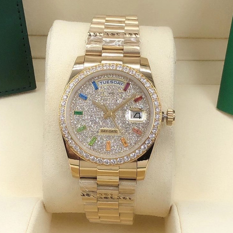fashionable women's 36mm diamond watch stainless steel folding buckle automatic mechanical ladies sport waterproof watches wristwatch glasses business air, Green
fashionable women's 36mm diamond watch stainless steel folding buckle automatic mechanical ladies sport waterproof watches wristwatch glasses business air, Green