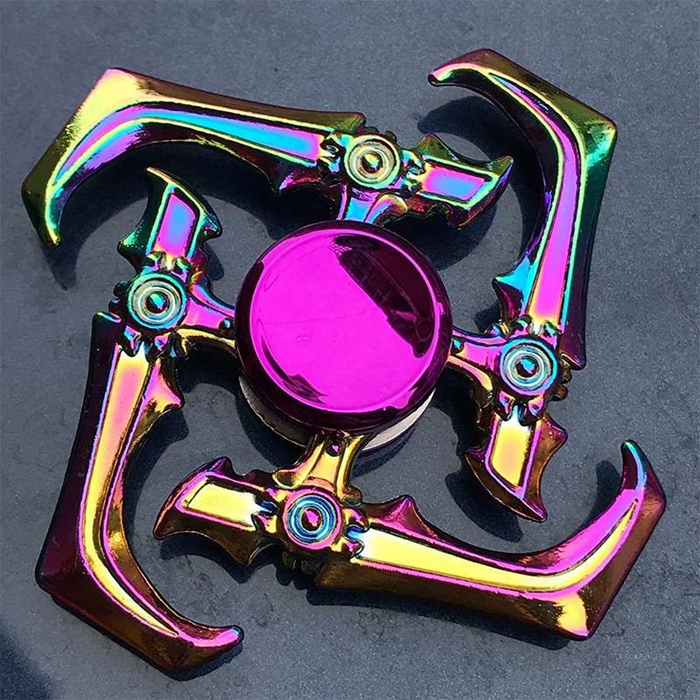 Colorful Spinning Top Zinc Alloy Fidget Spinner Wheels Gyro Toys Metal Bearing Rainbow Hand Spinners Focus Anti-Anxiety Toy Relieves Stress Adult