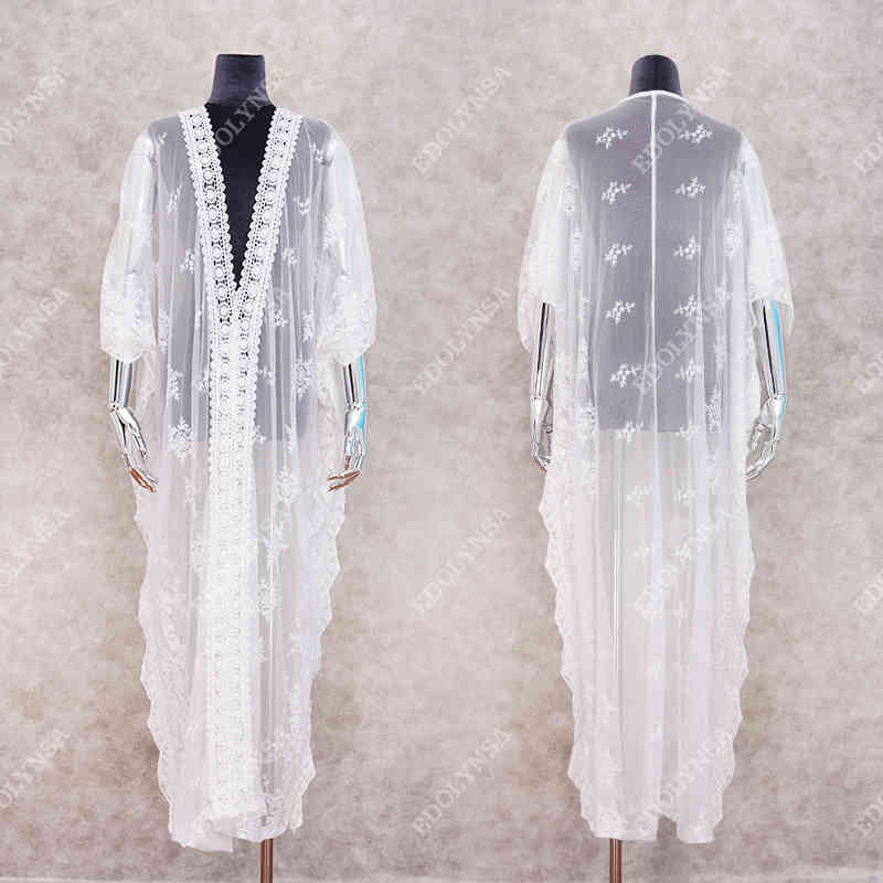 Lace Beach Cover up Pareo wear Swim suit Playa Tunics for Swimwear Women Dress #Q984 210420