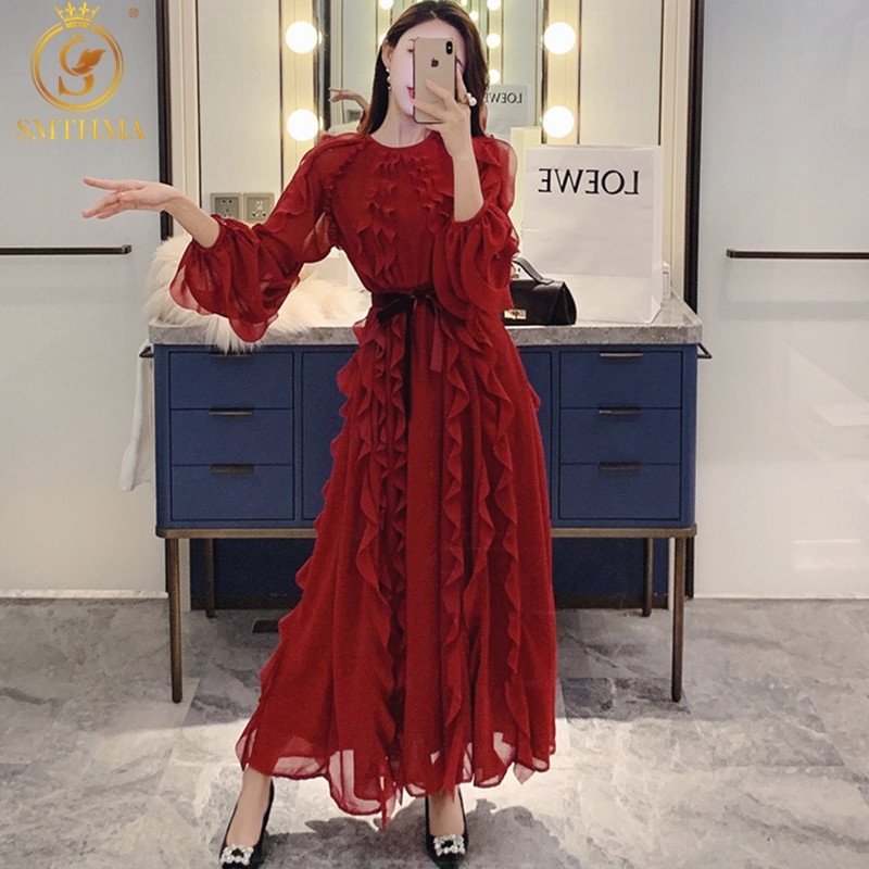 Vintage Wine Red Ruffles Dress Women Long Sleeve High Waist Belt Bow Ruched Runway Female Elegant Party Vestidos 210520, Photo color
Vintage Wine Red Ruffles Dress Women Long Sleeve High Waist Belt Bow Ruched Runway Female Elegant Party Vestidos 210520, Photo color