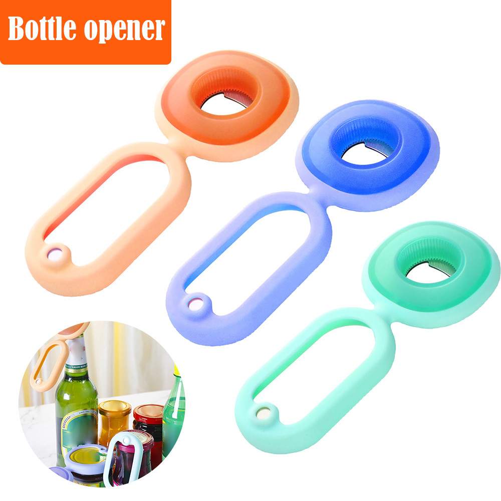 4 In 1 Can Bottle Opener Beer Beverage Cap Sauce Jar Multifunctional Magnet Bottle Opener Household Home Kitchen Bar Tool