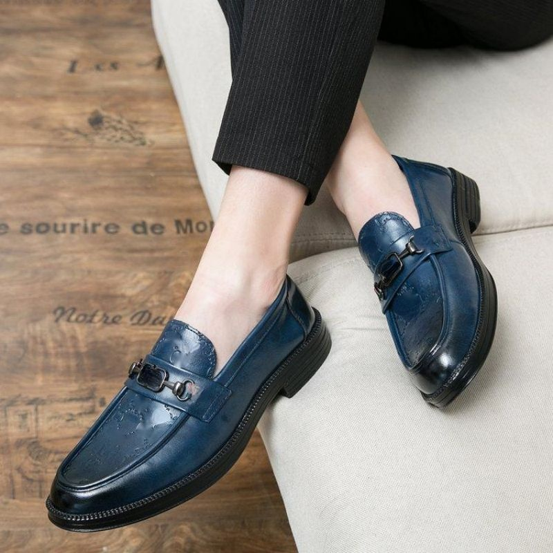 Solid PU Leather Outdoors 2021 New Men Shoes Loafers Comfortable Spring Autumn Slip on Simplicity Round Toe Concise Casual Business Shoes DH545-1