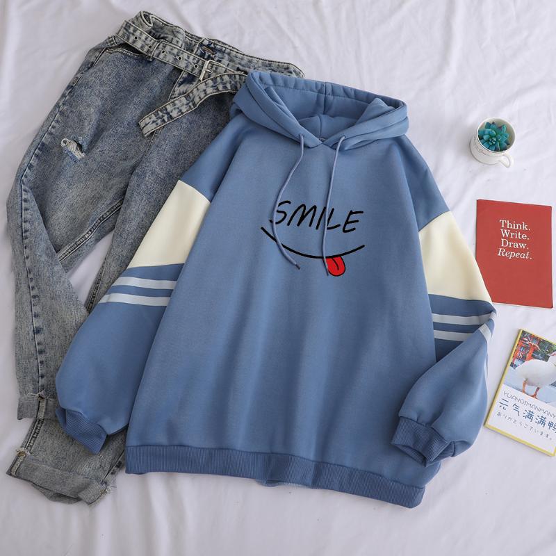 Women's Hoodies & Sweatshirts Harajuku Female Kawaii Crative Smil Print Casual Fleece Loose Spell Color Splicing Blouse Y2k Hooded, Black
Women's Hoodies & Sweatshirts Harajuku Female Kawaii Crative Smil Print Casual Fleece Loose Spell Color Splicing Blouse Y2k Hooded, Black
