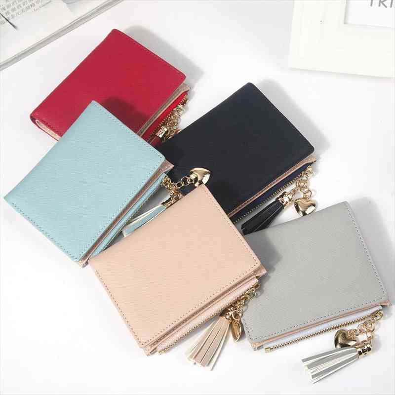 tassel women wallet small cute short leather wallets zipper purses portefeuille female purse clutch bags, Red;black
tassel women wallet small cute short leather wallets zipper purses portefeuille female purse clutch bags, Red;black