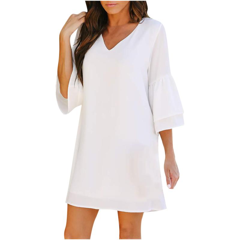 Casual Dresses Dress 2021 Women's Sweet & Cute V-Neck Bell Sleeve Shift Mini Summer Women Vestidos De Verano Mujer, Army green
Casual Dresses Dress 2021 Women's Sweet & Cute V-Neck Bell Sleeve Shift Mini Summer Women Vestidos De Verano Mujer, Army green