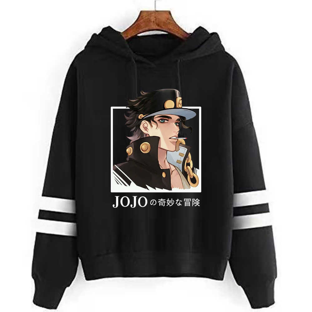 Jojo's Bizarre Adventure Anime Hoodie Fashion Long Sleeve Loose Casual Man Woman Y0804