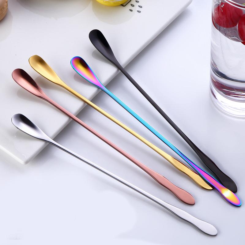 Spoons Stainless Steel Long Handle Stirring Ice Spoon Coffee Tea Tableware Thicken Small Dessert
Spoons Stainless Steel Long Handle Stirring Ice Spoon Coffee Tea Tableware Thicken Small Dessert