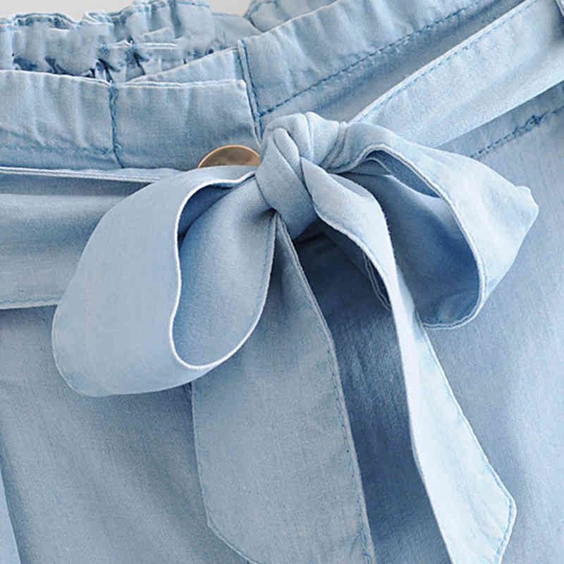 Solid Casual Paper Bag Pants Women High Waist Loose Pleated Long Trousers Female Elegant Straight Sashes Wide Leg 210515