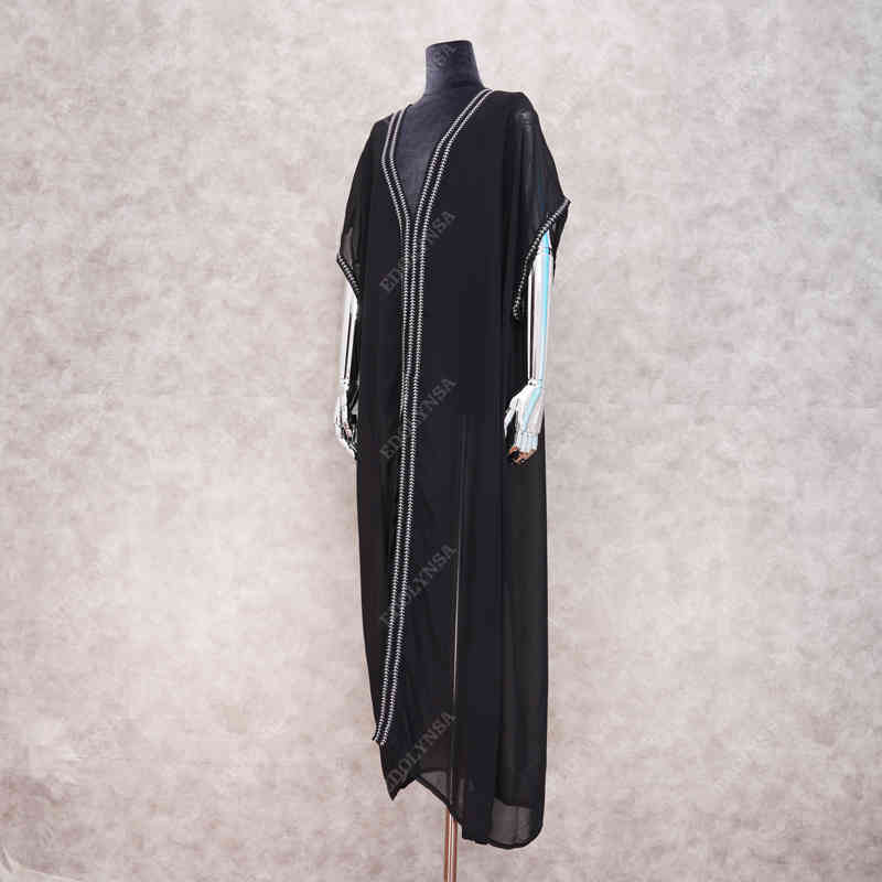 Chiffon Long Beach Cover up Women Dresses Robe de Plage Vestidos Playa Bikini cover Pareos Mujer Beachwear #Q933 210420