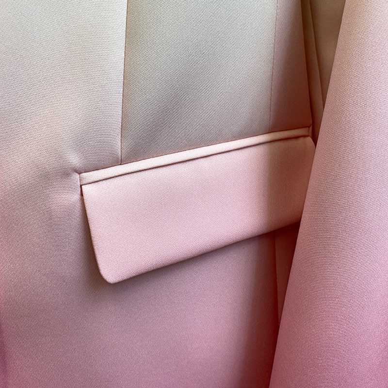 TWOTYLE Patchwork Hit Color Blazer For Women Notched Long Sleeve Casual Blazers Female Autumn Fashion Clothing 210930