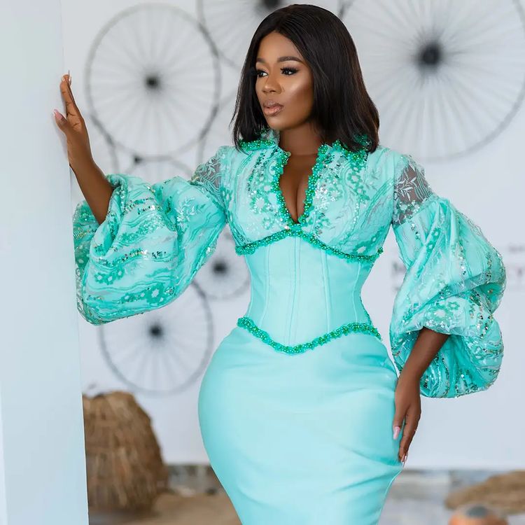 2022 Plus Size Arabic Aso Ebi Sky Blue Mermaid Prom Dresses Lace Beaded Luxurious Evening Formal Party Second Reception Birthday Gowns Dress ZJ403