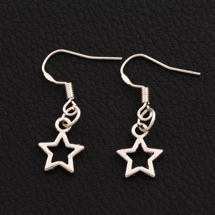 Small Open Star Earrings 925 Silver Fish Ear Hook 50pairs/lot Antique Silver Dangle Chandelier E138 9.8x26.5mm ZHL2436
Small Open Star Earrings 925 Silver Fish Ear Hook 50pairs/lot Antique Silver Dangle Chandelier E138 9.8x26.5mm ZHL2436