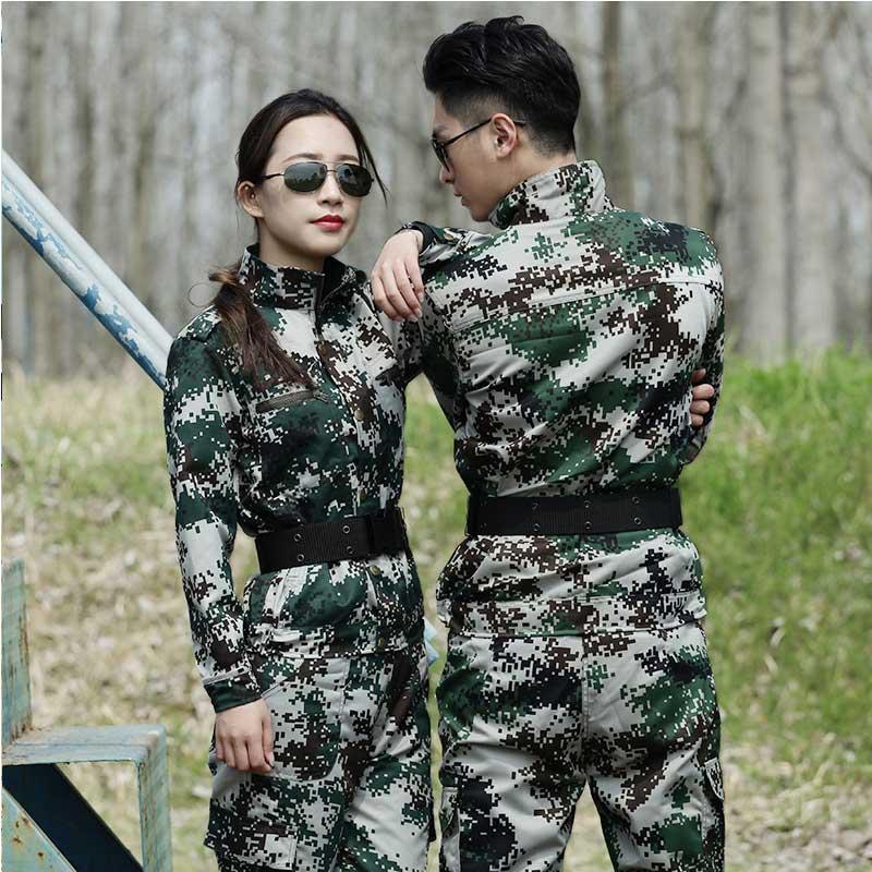 Men's Sets Snow Camouflage Military Uniform Tactical Suit Men Hunting Clothing Working Clothes CS Wear Tracksuits