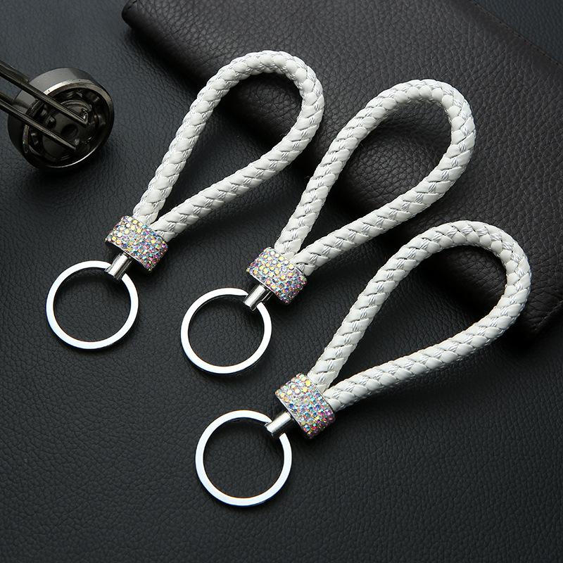 Keychains Hand-Woven Leather Car Keychain Diamond Jewelry Pendant Key Rings For Men Women Trinket Ring
Keychains Hand-Woven Leather Car Keychain Diamond Jewelry Pendant Key Rings For Men Women Trinket Ring