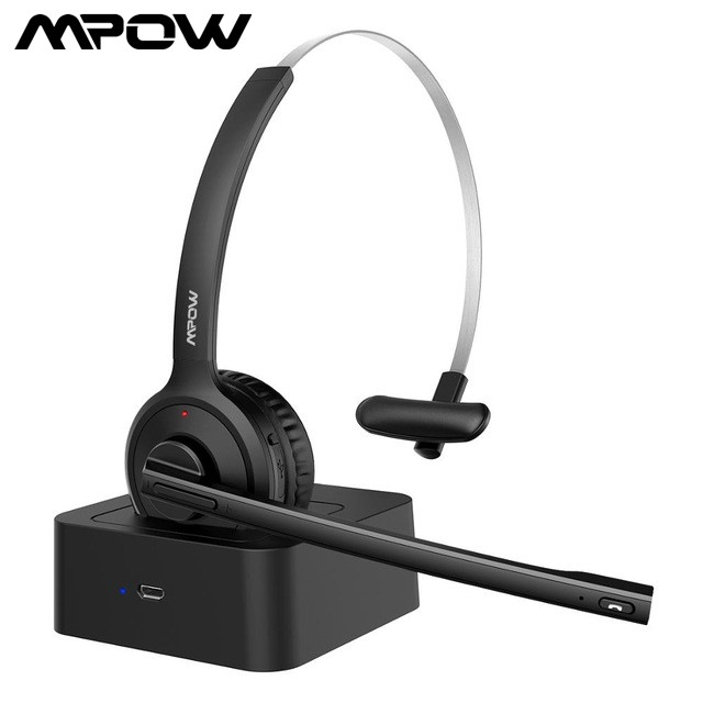 Mpow BH231 Office Bluetooth Headset with Charging Stand Dock Wireless Over Head Earpiece with Noise Reduction Mic Headphones New
Mpow BH231 Office Bluetooth Headset with Charging Stand Dock Wireless Over Head Earpiece with Noise Reduction Mic Headphones New