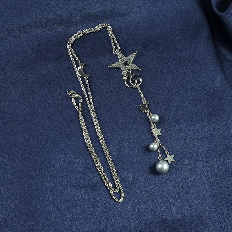 Chokers 1pc/bag Korean Fashion Moon Star Pentagram Beauty Ladies Necklace For Women Pendant Jewelry Chain Ornaments Sweater XL0013
Chokers 1pc/bag Korean Fashion Moon Star Pentagram Beauty Ladies Necklace For Women Pendant Jewelry Chain Ornaments Sweater XL0013