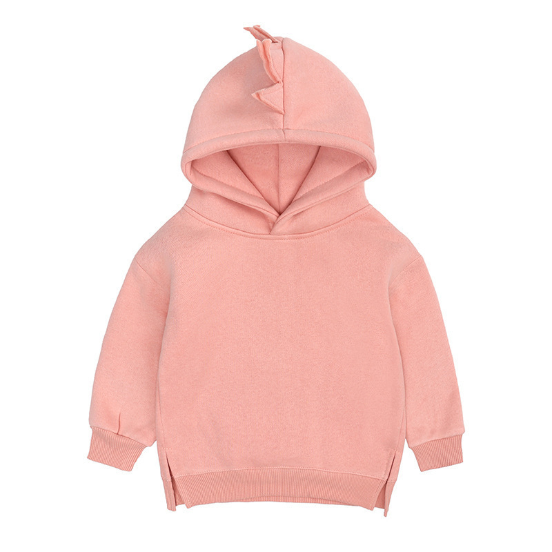 Kids Tales Arrival Spring Warm Fleece Hoodies Dino Baby Boys Girls Hoody Older Children Pullover Outerwear 6M-12Y 220309