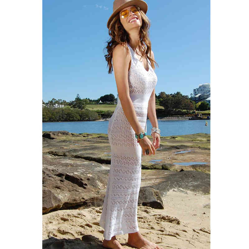 Beach Cover up Swimsuit Pareo Tunic Summer White Sarong Bikini Bathing Suit Women wear Q1277 210420
