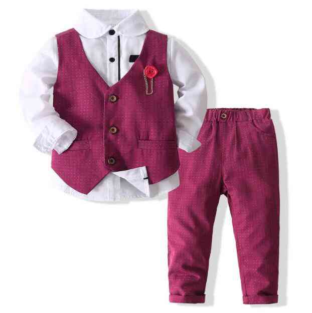 Formal Dress Toddler Clothes Cartoon Kids Girls Korean Children Boys Clothing Y1029