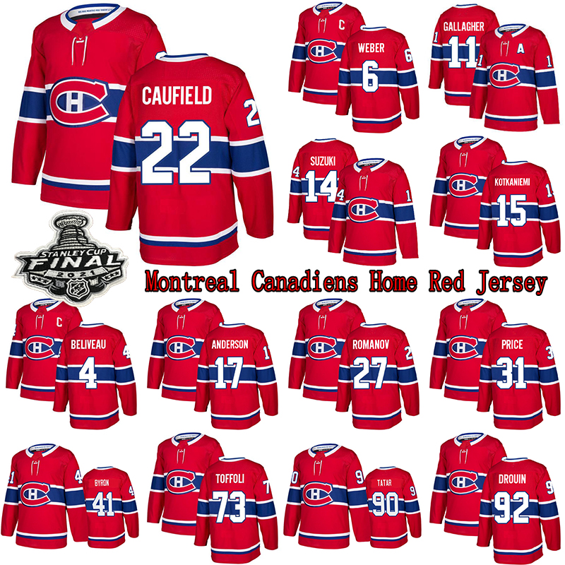 Cole Caufield Montreal Canadiens Jersey 14 Nick Suzuki 31 Carey Price 73 Tyler Toffoli 11 Brendan Gallagher 27 Romanov Red Home Hockey Jerseys, Red 41 a pacth
Cole Caufield Montreal Canadiens Jersey 14 Nick Suzuki 31 Carey Price 73 Tyler Toffoli 11 Brendan Gallagher 27 Romanov Red Home Hockey Jerseys, Red 41 a pacth