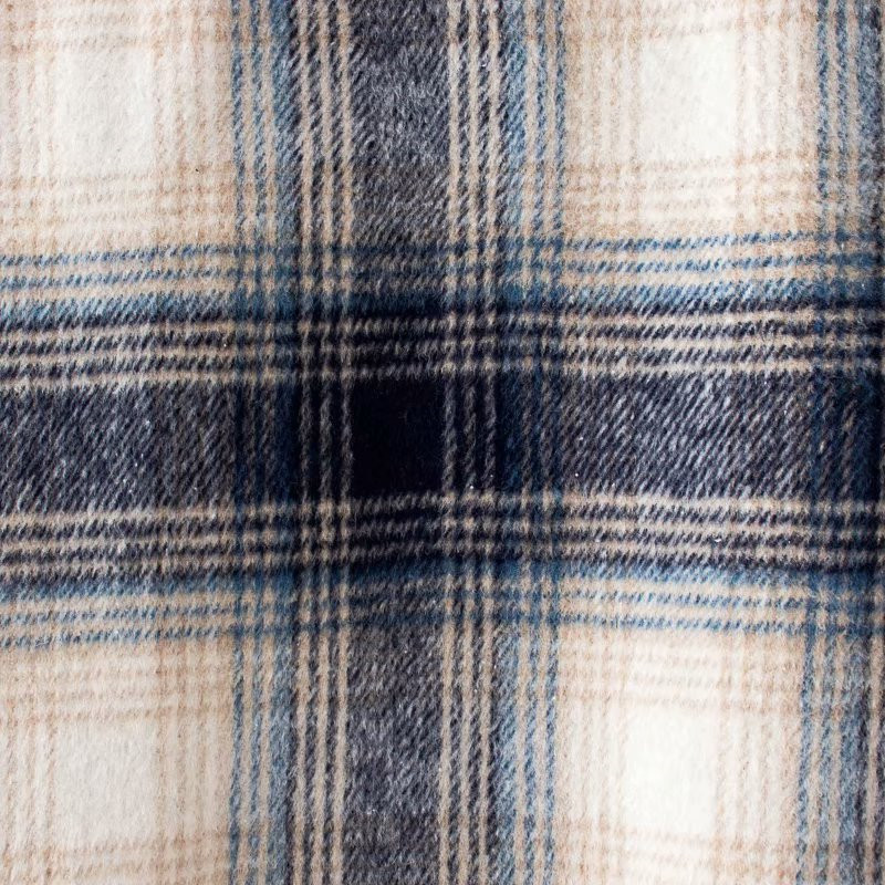 Women Casual Plaid Blue bsk Cotton Long Jacket Female Spring Fashion Single Breasted Loose Shirt Outwear Double Pocket 210421