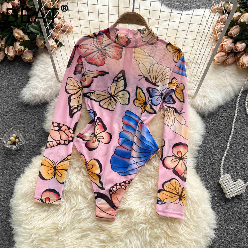 DEAT Women All-match Sexy See-through Long-sleeved Print Bodysuits Fashion Temperament Spring Summer 11D1571 210709, Pink
DEAT Women All-match Sexy See-through Long-sleeved Print Bodysuits Fashion Temperament Spring Summer 11D1571 210709, Pink