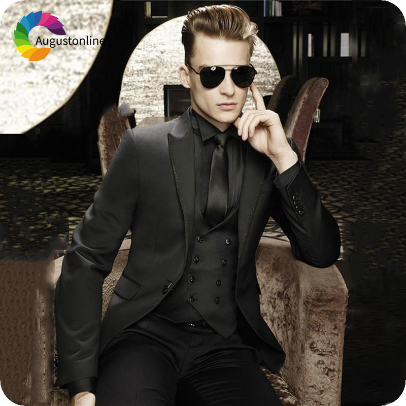 Men's Suits & Blazers Custom Made Black Groom Tuxedos Italian Wedding for Men Jacket Slim Fit Costume Homme Double Breasted Vest 3, As the image
Men's Suits & Blazers Custom Made Black Groom Tuxedos Italian Wedding for Men Jacket Slim Fit Costume Homme Double Breasted Vest 3, As the image