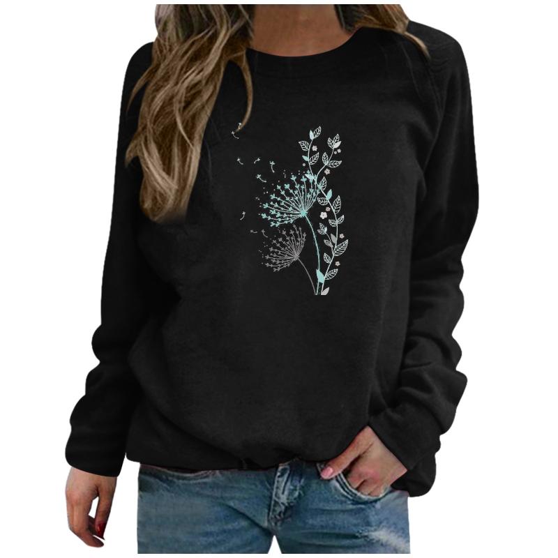 Women' Hoodies & Sweatshirts Women Dandelion Printed Casual Loose Autumn Pullover Elegant O Neck Long Sleeve Ladies Sweatshirt Top Sudadera, Black
Women' Hoodies & Sweatshirts Women Dandelion Printed Casual Loose Autumn Pullover Elegant O Neck Long Sleeve Ladies Sweatshirt Top Sudadera, Black