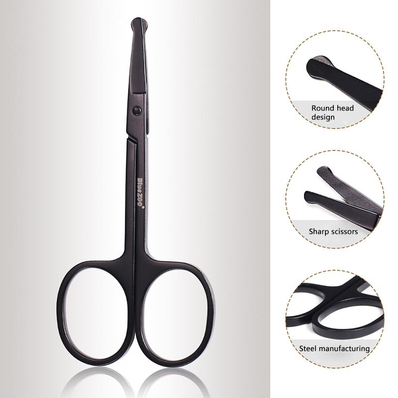 Electric Nose & Ear Trimmers Black Silver Stainless Steel Rounded Hair Scissors For Eyebrow Beard Mustache Trimming Multi Use Personal And T
Electric Nose & Ear Trimmers Black Silver Stainless Steel Rounded Hair Scissors For Eyebrow Beard Mustache Trimming Multi Use Personal And T