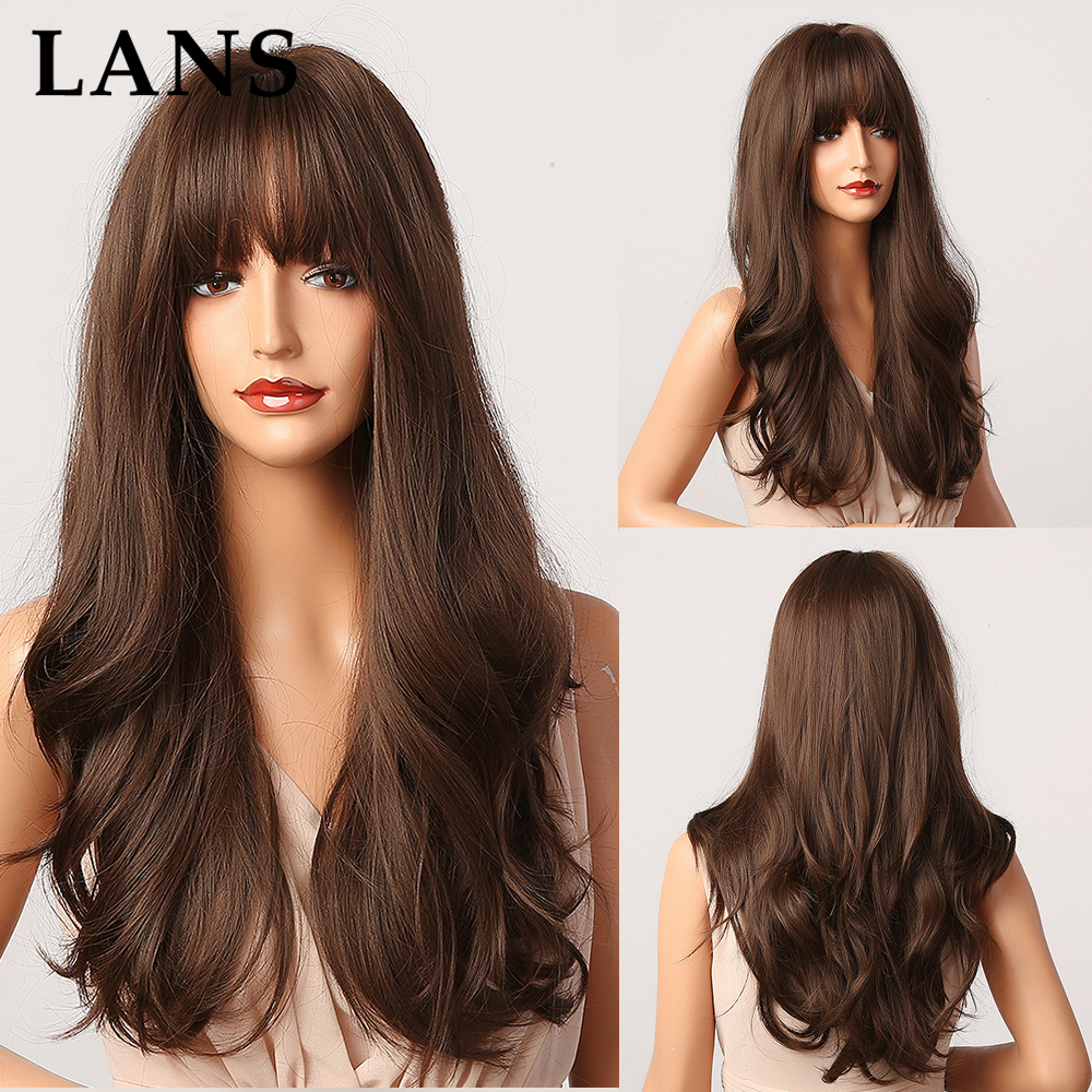 LANS Synthetic Ombre Brown to Blonde Hair Wigs with Bangs for Women Cosplay Heat Resistant Fiber Natural Black Wig, 1pcs/lot
LANS Synthetic Ombre Brown to Blonde Hair Wigs with Bangs for Women Cosplay Heat Resistant Fiber Natural Black Wig, 1pcs/lot
