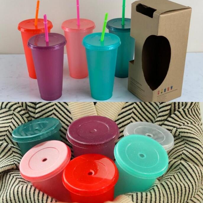 700ml 24oz Tumblers Powder Shiny Reusable Plastic Tumbler With Lid And Straw Cup Eco-friendly Non-toxic Drink Mug Kitchen Drinkwares FY4493, Multi-color
700ml 24oz Tumblers Powder Shiny Reusable Plastic Tumbler With Lid And Straw Cup Eco-friendly Non-toxic Drink Mug Kitchen Drinkwares FY4493, Multi-color