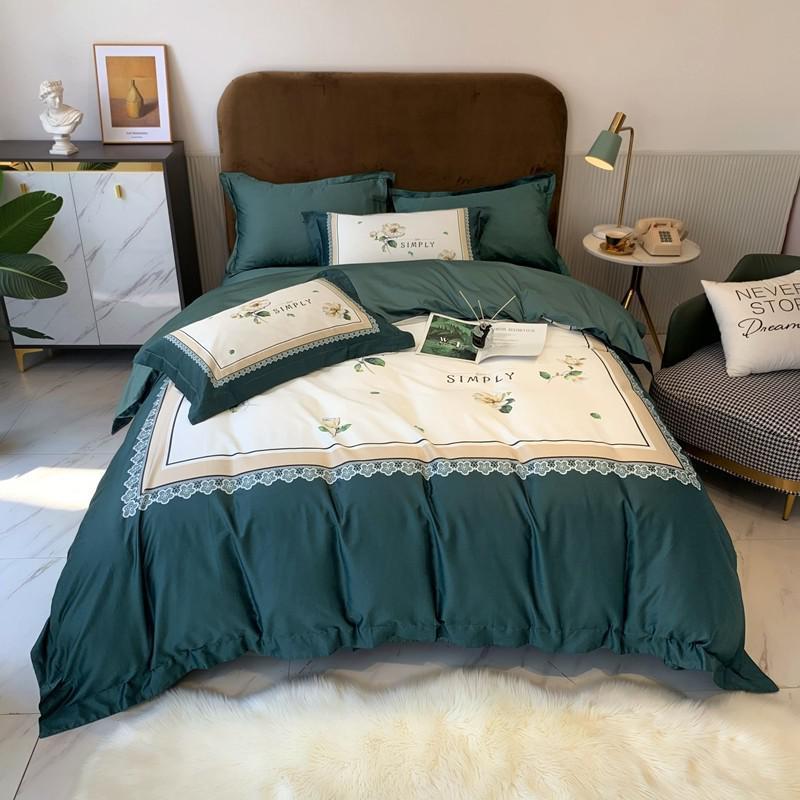 Luxury Egyptian Cotton Bedding HD Print Clear Pattern Trees Branches Birds Duvet Cover Set Bed Sheet Pillowcases Queen King Size Sets