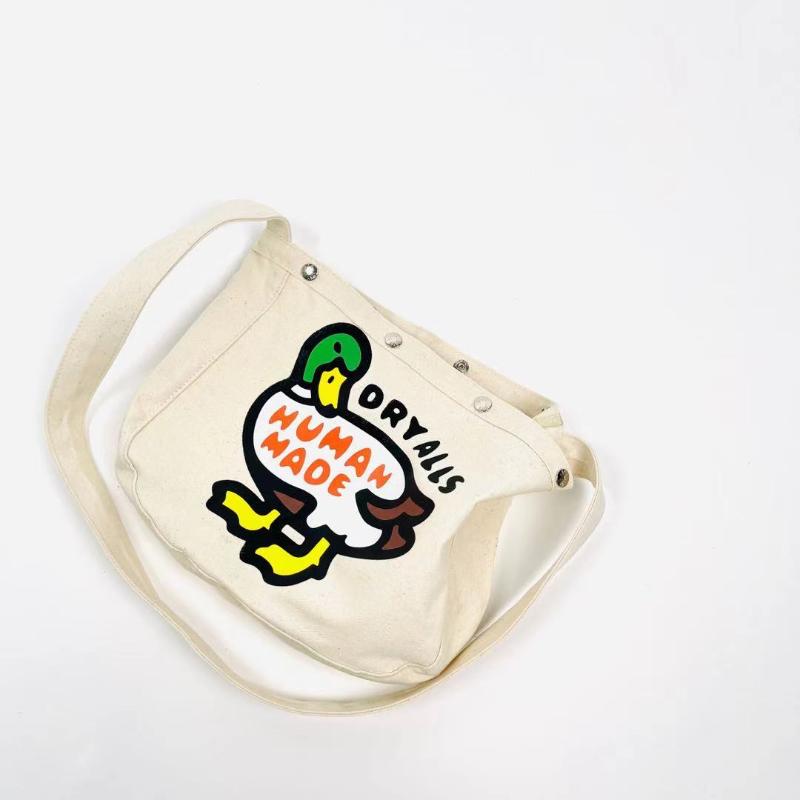 Backpack 2021 HUMAN MADE Backpacks Men Women High Quality Red Heart Green Headed Duck Graghic Bags Hasp Canvas Bag