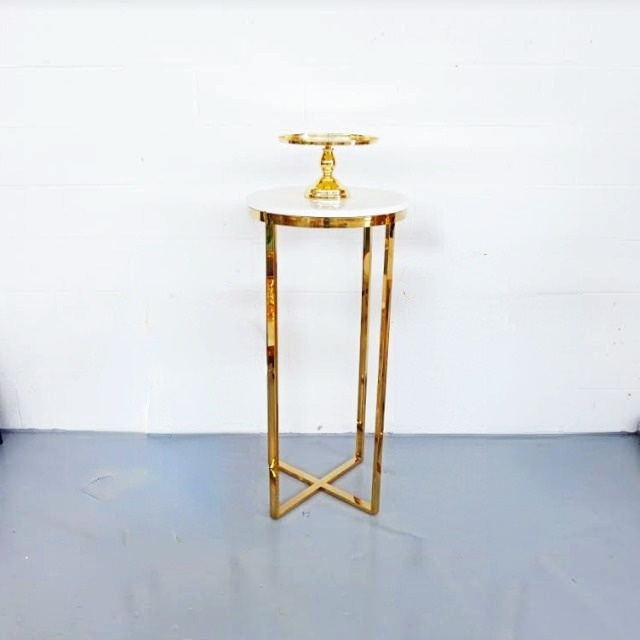 3 PCS Shiny Gold Wedding Backdrops Decoration Plinth Table Birthday Cake Cupcake Dessert Fruit Holder Door Floral Row Arch Flower Balloon Stand DIY Ba