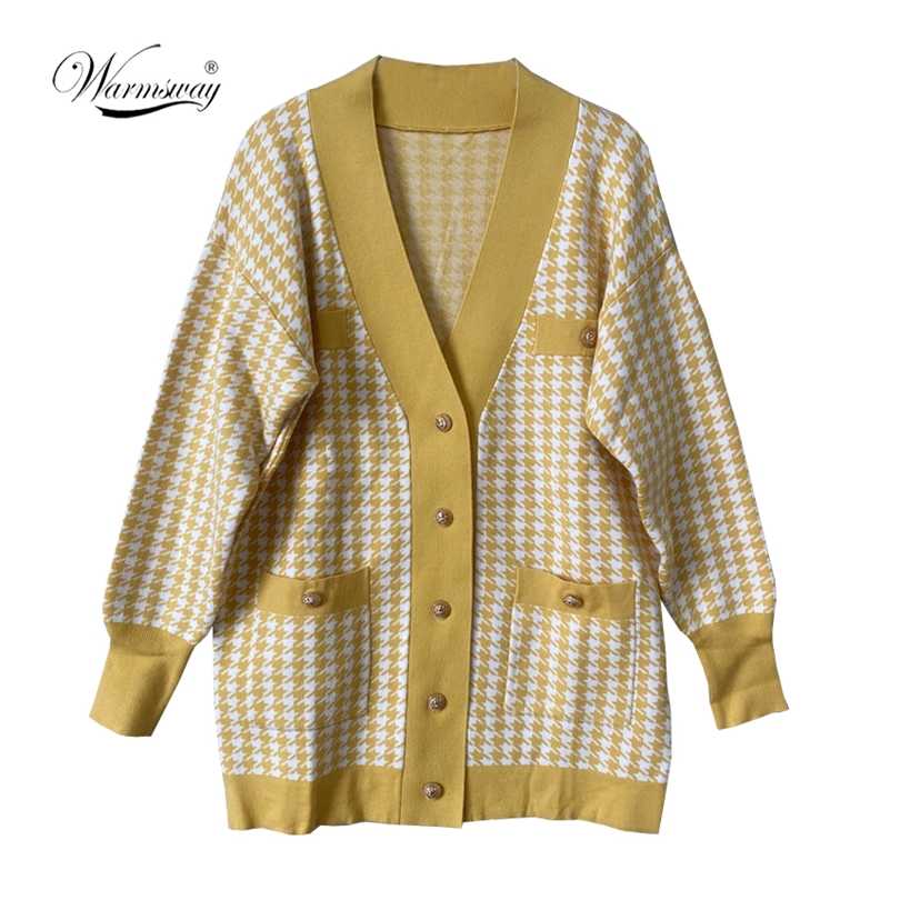 Casual Long Knitted Pink Cardigan Female Autumn Winter Drop Shoulder Sweater Coat Basic Button Women's Houndstooth Tops C-308 211018, Pink white
Casual Long Knitted Pink Cardigan Female Autumn Winter Drop Shoulder Sweater Coat Basic Button Women's Houndstooth Tops C-308 211018, Pink white