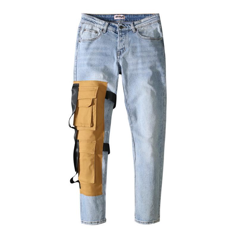 Men's Jeans High Quality Vintage Washed Slim Stretch Denim Khaki Pocket Patch Distressing Biker Eight Pockets Styling Pants, Blue
Men's Jeans High Quality Vintage Washed Slim Stretch Denim Khaki Pocket Patch Distressing Biker Eight Pockets Styling Pants, Blue