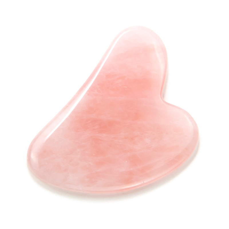 Wholesale Rose green white purple Quartz Jade stone Guasha Board Pink Natural Stones Scraper Gua Sha Tools Face Neck Back Body heath tool