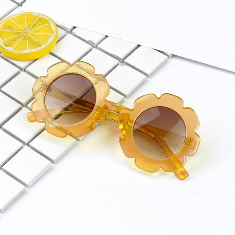 2021 Kids Round Shell Shape Sunglasses Children Fashion Cute Ripple Flower Sun glasses Leopard UV400 Girls Boys Baby Pink Eyewear Gift Z260305