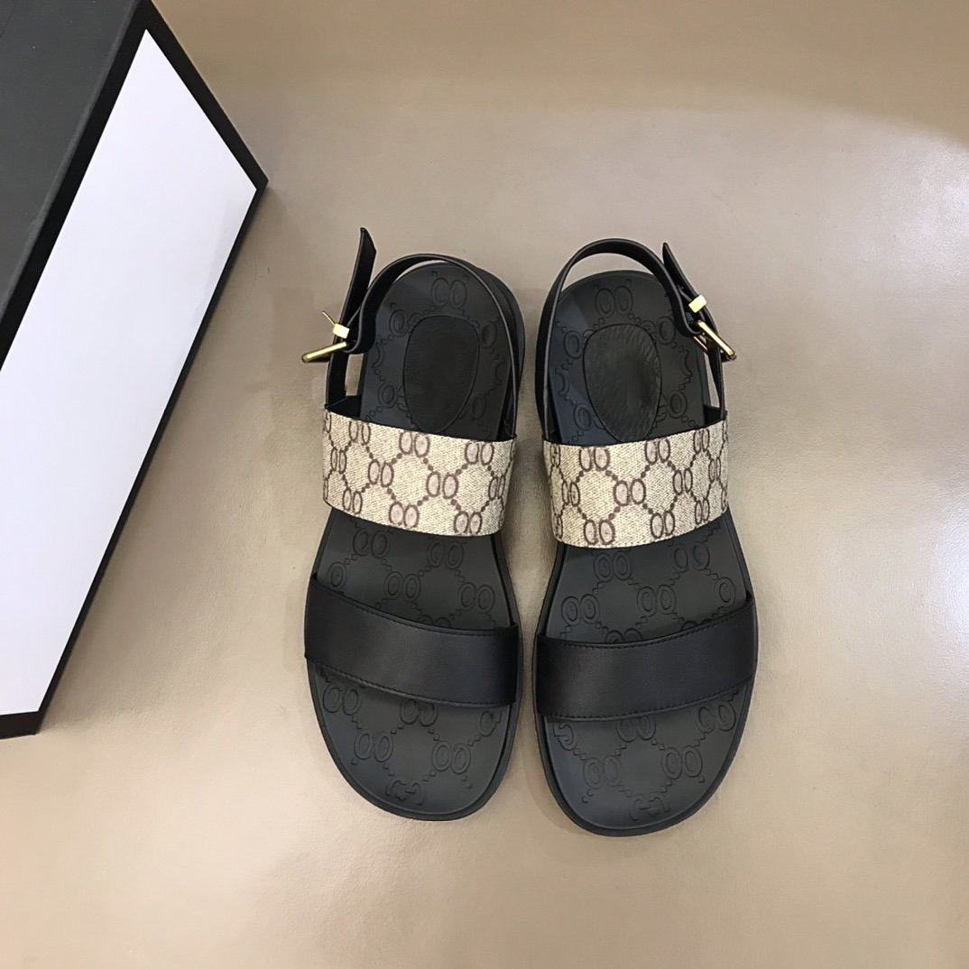 Fashionable summer leather wide soled sandals indoor leisure brand flat slippers Size 38-45, As pictuer 1
Fashionable summer leather wide soled sandals indoor leisure brand flat slippers Size 38-45, As pictuer 1
