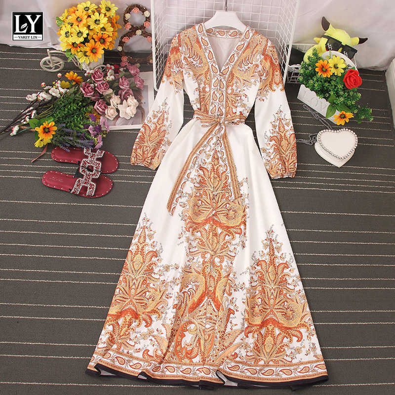 LY VAREY LIN Spring Women Casual Waist Slim Vacation Beach Dress V Neck long Sleeve Print Chiffon Lace-up A-line 210526, Khaki
LY VAREY LIN Spring Women Casual Waist Slim Vacation Beach Dress V Neck long Sleeve Print Chiffon Lace-up A-line 210526, Khaki