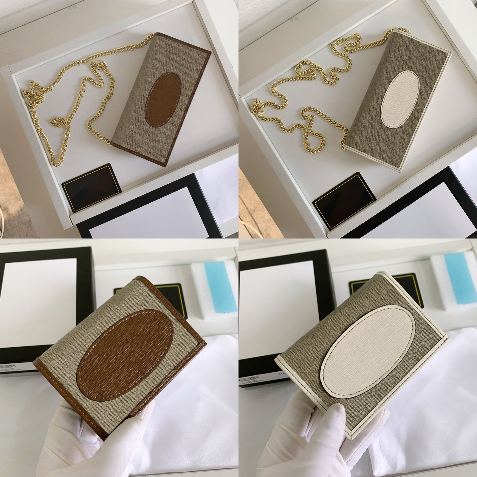 Classic gold hain strap long wallet flap woman mini bag luxury designer short wallets card holder fashion women coin purse hasp pouch quilted soft leather clutch, Brown/short
Classic gold hain strap long wallet flap woman mini bag luxury designer short wallets card holder fashion women coin purse hasp pouch quilted soft leather clutch, Brown/short