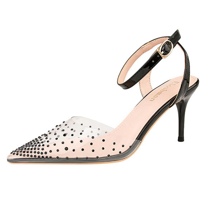 Meriahzheng Pointed Toe Shallow Mouth Thin High Heels Transparent Crystal A- Line Strap Hollow-out Women's Sandals ZWM-899-35, Nude
Meriahzheng Pointed Toe Shallow Mouth Thin High Heels Transparent Crystal A- Line Strap Hollow-out Women's Sandals ZWM-899-35, Nude