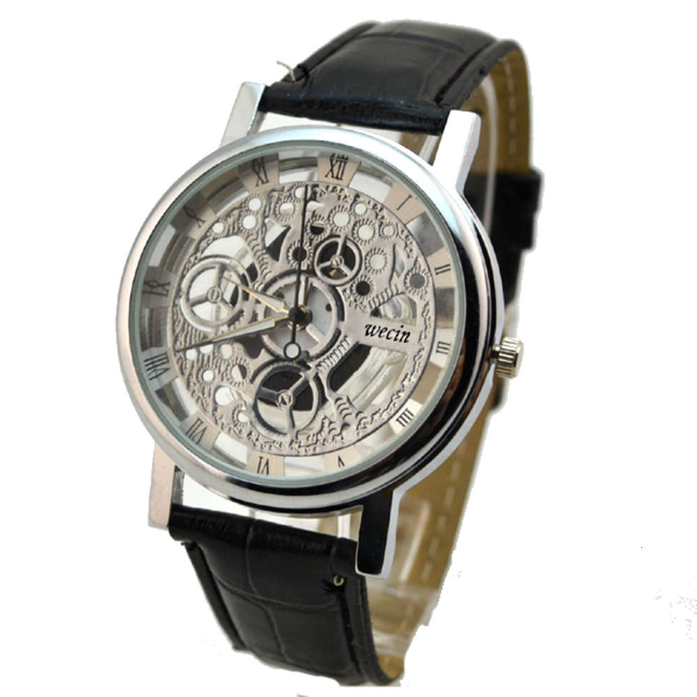 Korean fashion men's non mechanical double side hollow female student quartz belt stone watch
Korean fashion men's non mechanical double side hollow female student quartz belt stone watch