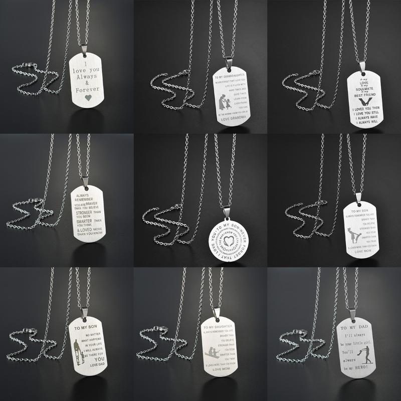 Pendant Necklaces Fashion Stainless Friendship Family To My Daughter Army Military Dogtag Vintage Silvery Unisex Jewelry Birthday Gift
Pendant Necklaces Fashion Stainless Friendship Family To My Daughter Army Military Dogtag Vintage Silvery Unisex Jewelry Birthday Gift