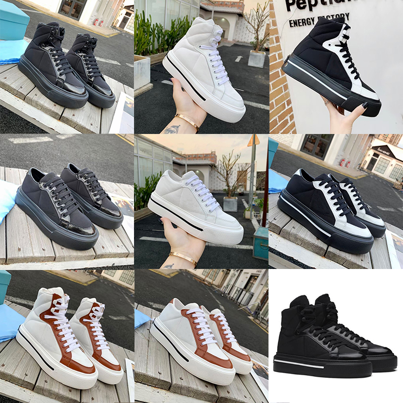 Designer Men Shoes Macro Re-Nylon Brushed Leather High-top sneakers Women Platform Sneaker Cloth Low-top rubber sole Casual Shoe With Box 287, Color 4 low
Designer Men Shoes Macro Re-Nylon Brushed Leather High-top sneakers Women Platform Sneaker Cloth Low-top rubber sole Casual Shoe With Box 287, Color 4 low