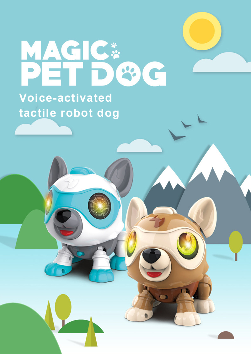 Electronics RobotsIntelligent Electronic Animal Pets RC Robot Dog Voice Remote Control Toys Music Song Toy For Kids RC Toys Birt